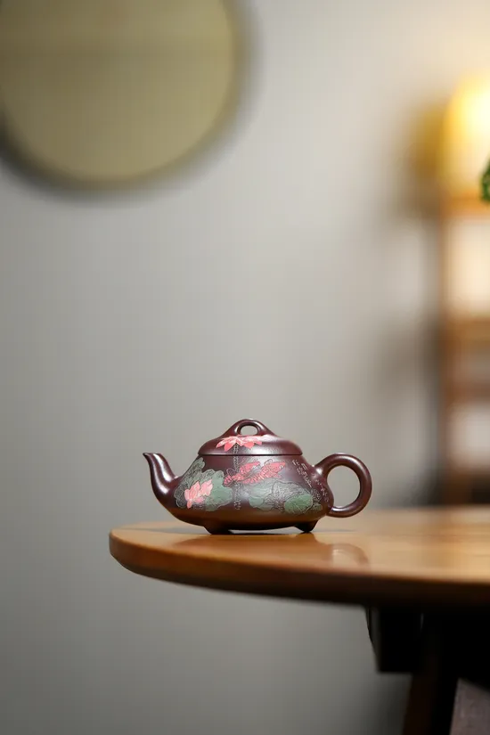 楊軍保三證書漢棠石瓢紫砂壺金龍血200cc 1