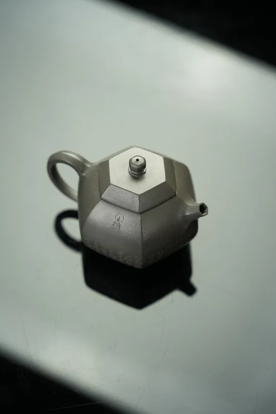 紫砂壺六方西施慕古200cc原礦青灰料高品質手工製造 2