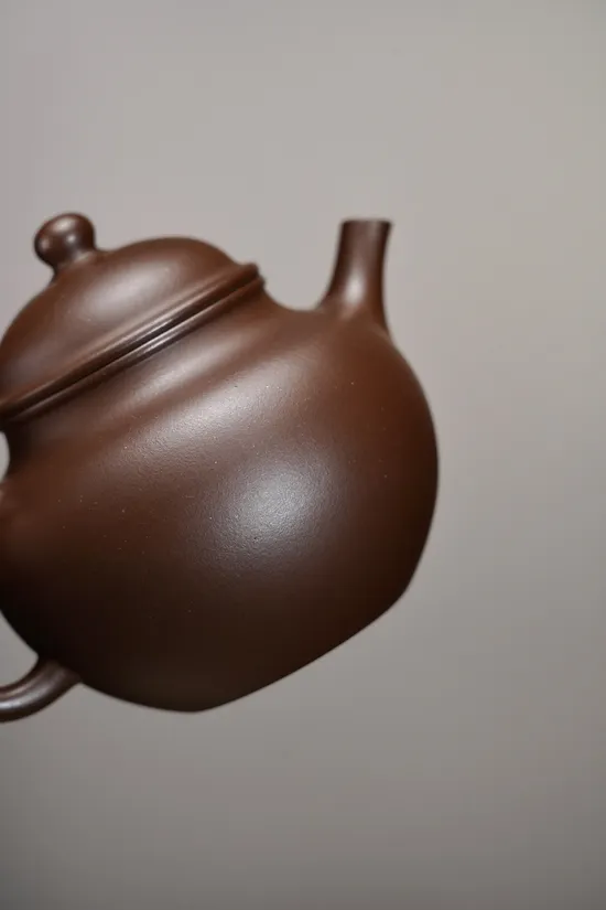 紫砂壺蓮子老紫泥150cc內推7孔泡茶器具 2