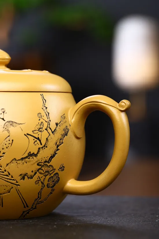 紫砂壺大口如意強黃金朱泥收藏級作品 1