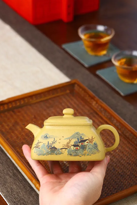 紫砂壺【四方玉韻】原礦本山段泥手工製作 1