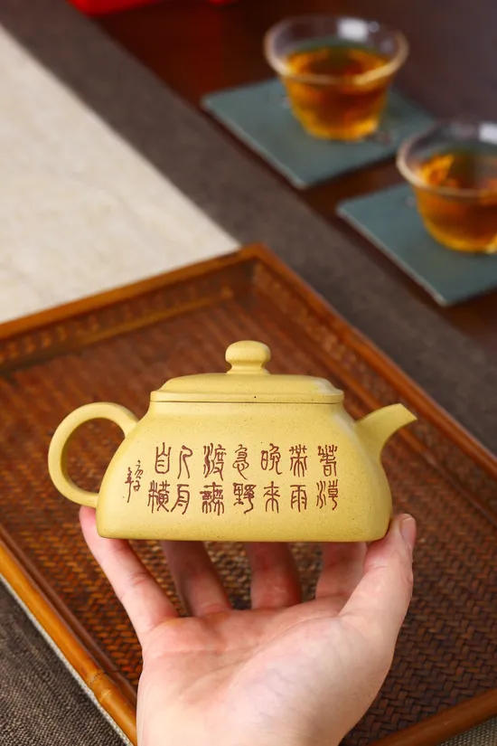 紫砂壺【四方玉韻】原礦本山段泥手工製作 2