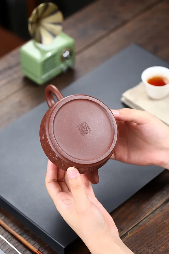 漢風紫砂壺原礦紫泥400cc國級工藝師張暗軍手作 2