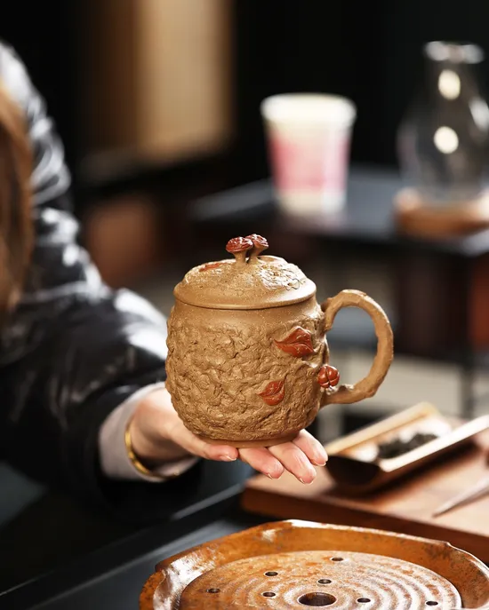 紫砂壺供春蓋杯段泥360cc手工製作 1