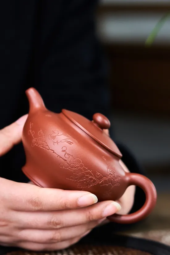 匠心美器暗香紫砂壺250CC範老師手工製作 2
