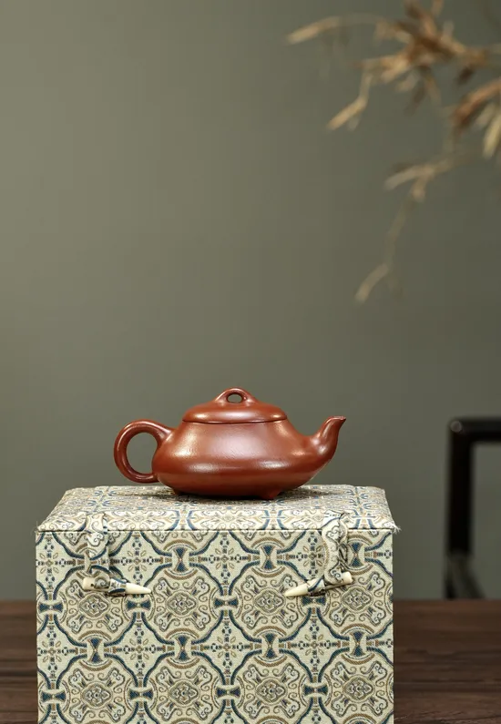 漢棠石瓢紫砂壺 朱泥手工製作 2