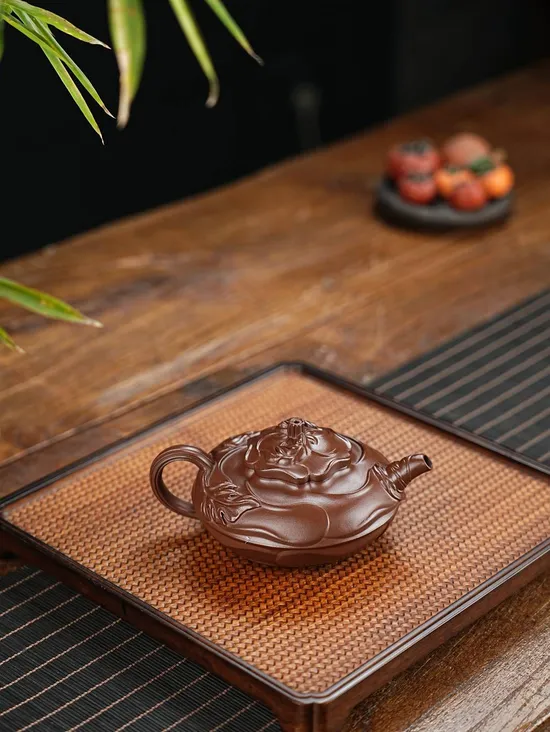 風卷葵紫砂壺 高階手工製作品 1