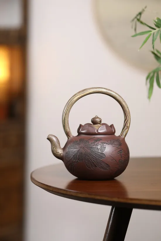 紫砂壺 蓮香提樑 高階工藝美術師製作 1
