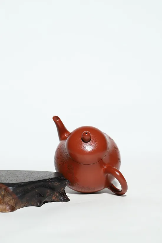 紫砂壺梨形朱泥手工製作高工姚華君 2