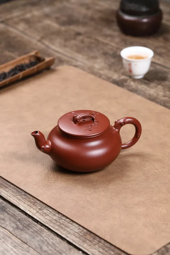 紫砂壺 梅香 鮑玉華 藝術工藝 原礦大紅袍 2