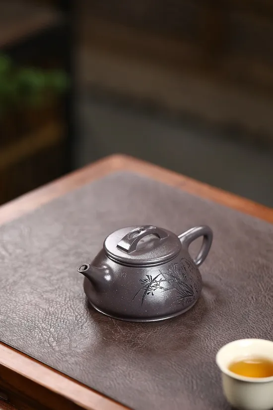 紫砂壺柱瓢160cc老天青泥料名家製作 1
