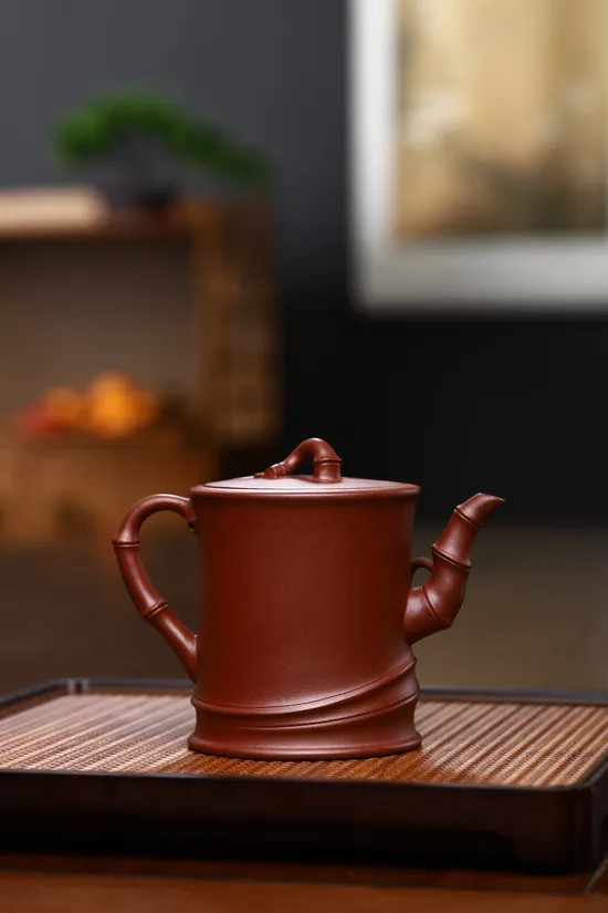 紫砂壺錢老師竹段工藝收藏品 1