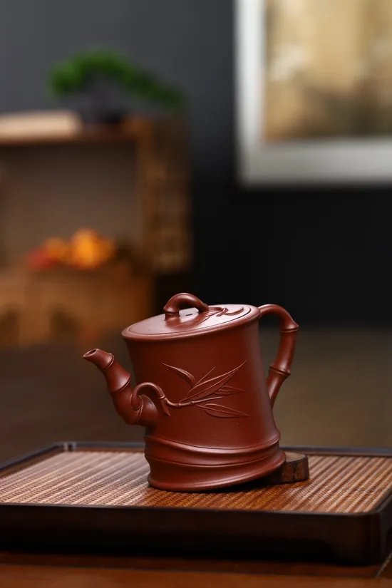 紫砂壺錢老師竹段工藝收藏品 2