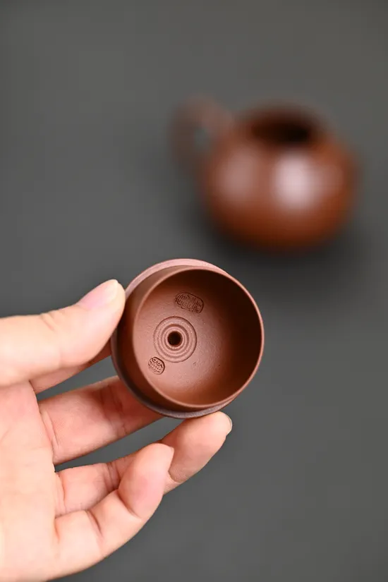 紫砂壺 茄瓜款 文革老紫泥 工藝美術師陳華軍製 2