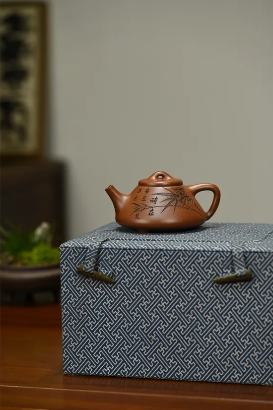 紫砂壺手工製作底槽清子冶石瓢200cc 1