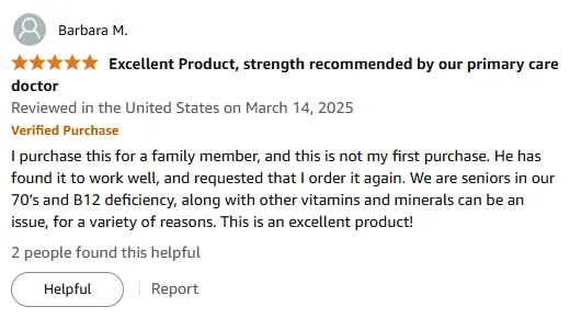 I Recommend This Effective B12 Formula For Senior Wellness