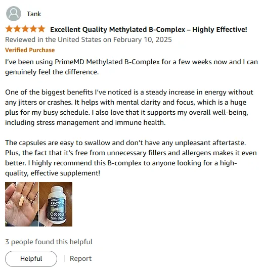 I Love Methylated B Complex For Steady Energy And Clarity