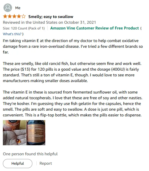 My Honest Review Of Natural Sunflower Vitamin E Capsules