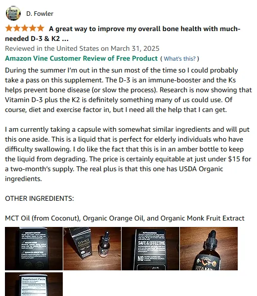Why I Love This Organic Liquid Vitamin D3 K2