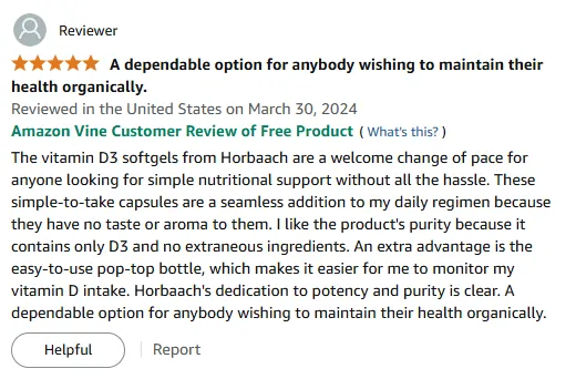 I trust these pure vitamin D3 capsules for daily health.