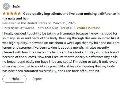 I Found This B Complex Boosted Hair, Nails & Skin