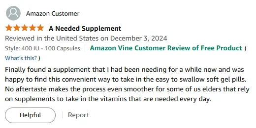 I Found My Daily Easy Swallow Vitamin E Softgels