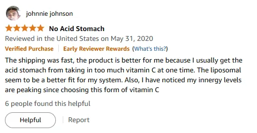 My Liposomal Vitamin C Relieves Stomach Discomfort And Boosts Energy