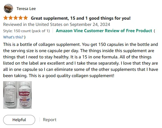 My One-Capsule 15-in-1 Collagen with Vitamin E & C