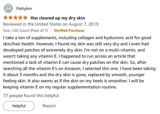 Vitamin E Supplement Banished My Dry Skin