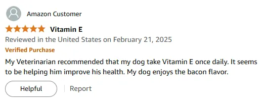 My Dog's Health Improved with Vitamin E