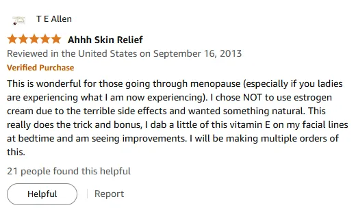 My Effective Vitamin E Oil for Menopause & Skin
