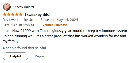 My Now C1000 Zinc for year-round immune support
