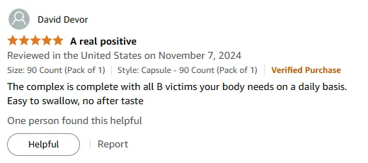 I Love This Complete B-Complex Easy to Swallow