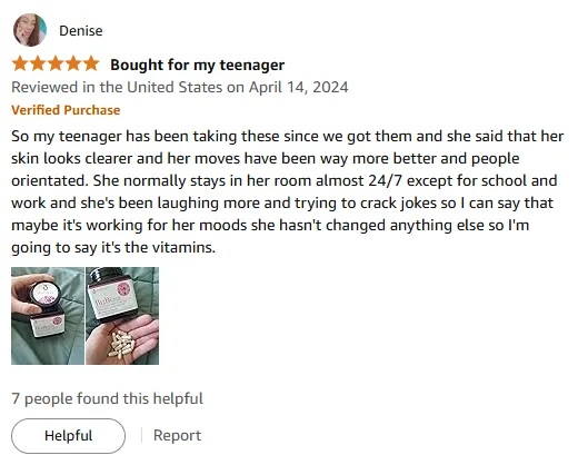 My Teen's Mood & Skin Improved with Youtheory B12B6