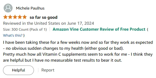 My Nature4U Vitamin C Review: Works as Expected